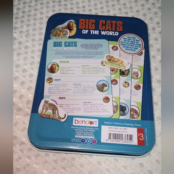 TS SHURE EUC 3 SET TEACHING TINS. ENVIRONMENT BUG SCIENCE BIG CATS. ALL 3 TOG. - Picture 9 of 10